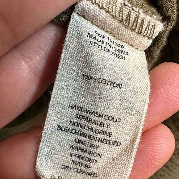 Soft Surroundings Women’s Green Gauzy Cotton Tunic Top Size XL Boho Lagenlook - Picture 9 of 9